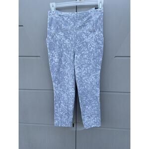 Lululemon Swift Speed HR Crop 21" Speckle Spritz Jacquard Grey Silver Leggings 6